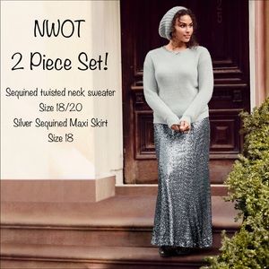 🆕NWOT! 2 Piece Sweater & Sequined Maxi Skirt